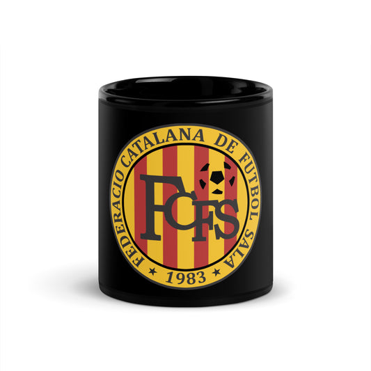 Catalana Futsal Federation Black Glossy Mug