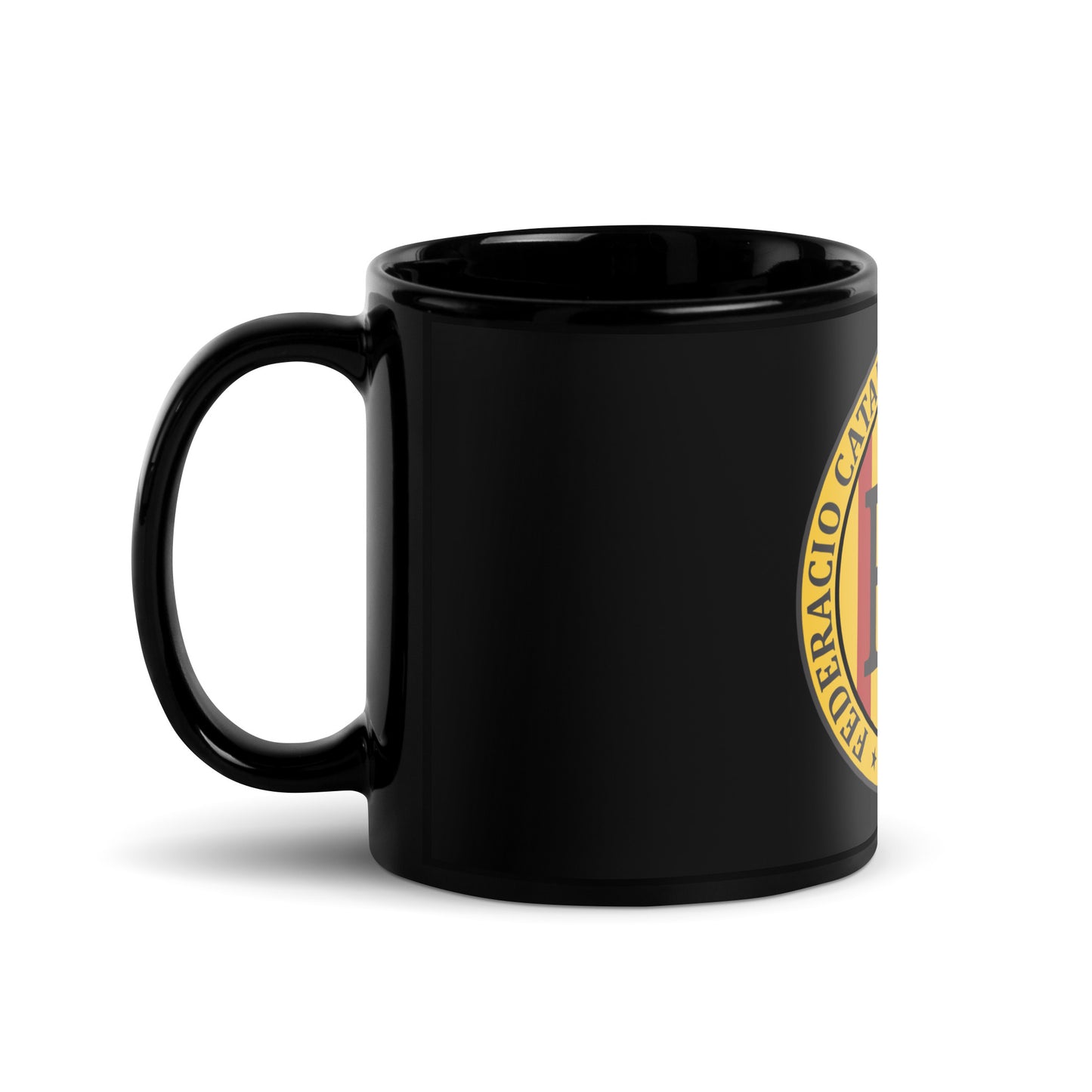 Catalana Futsal Federation Black Glossy Mug