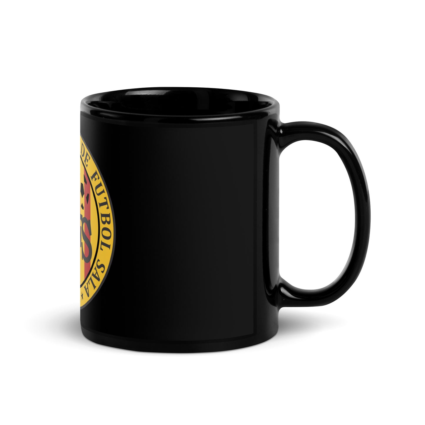 Catalana Futsal Federation Black Glossy Mug