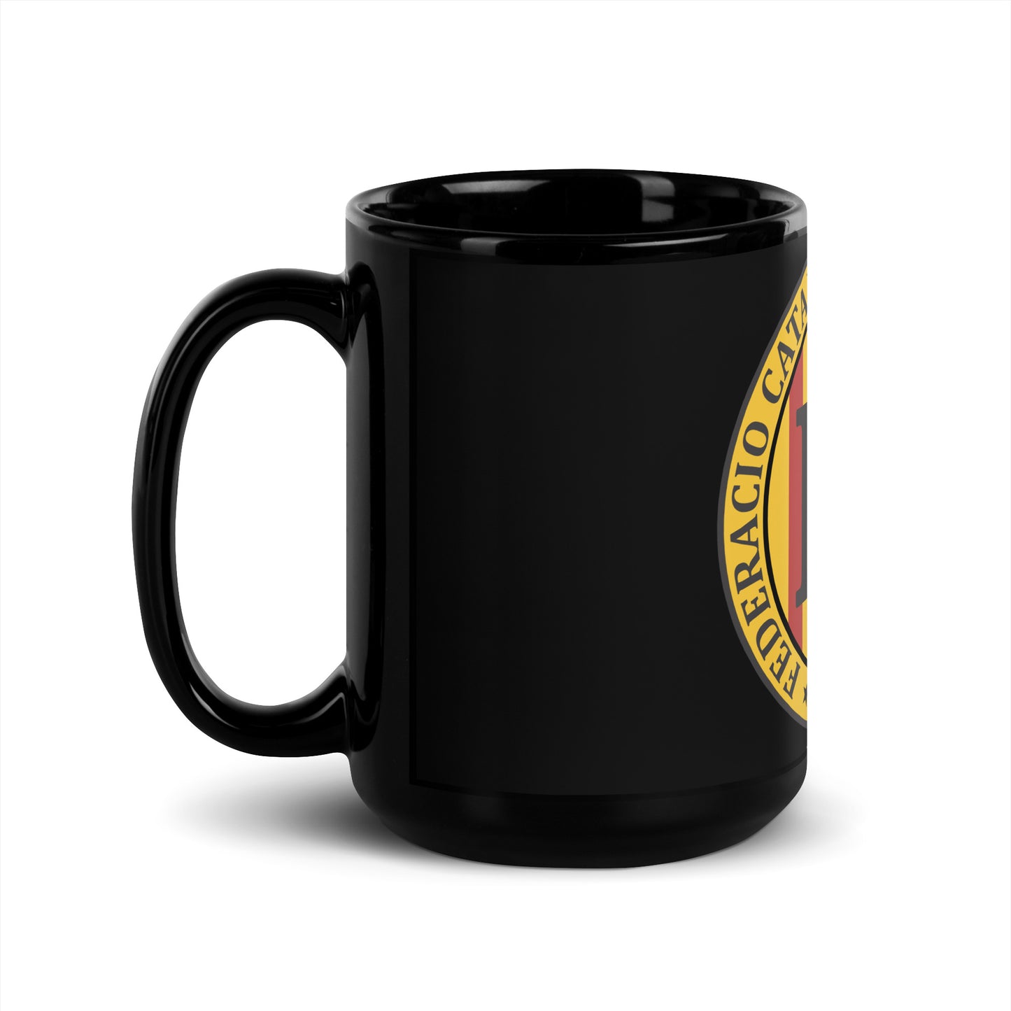 Catalana Futsal Federation Black Glossy Mug