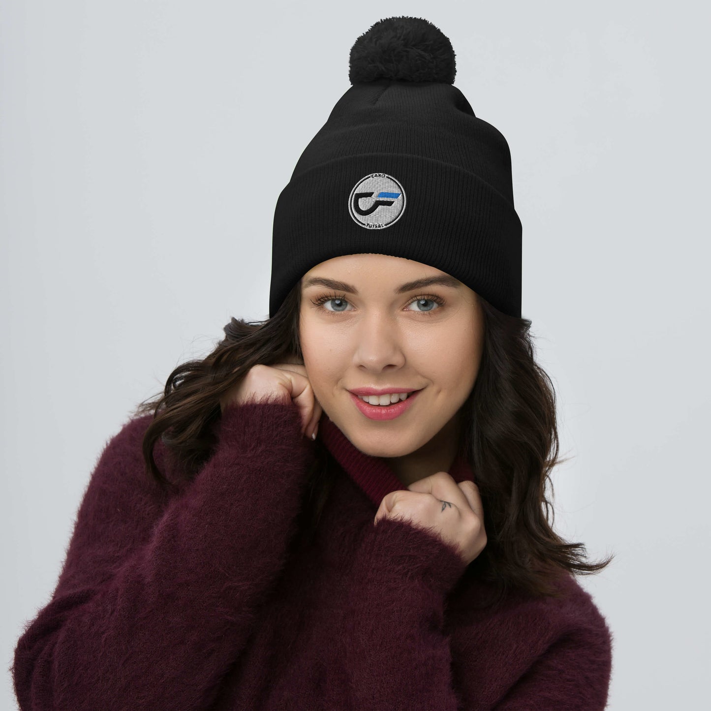 Caro Futsal Pom-Pom Beanie