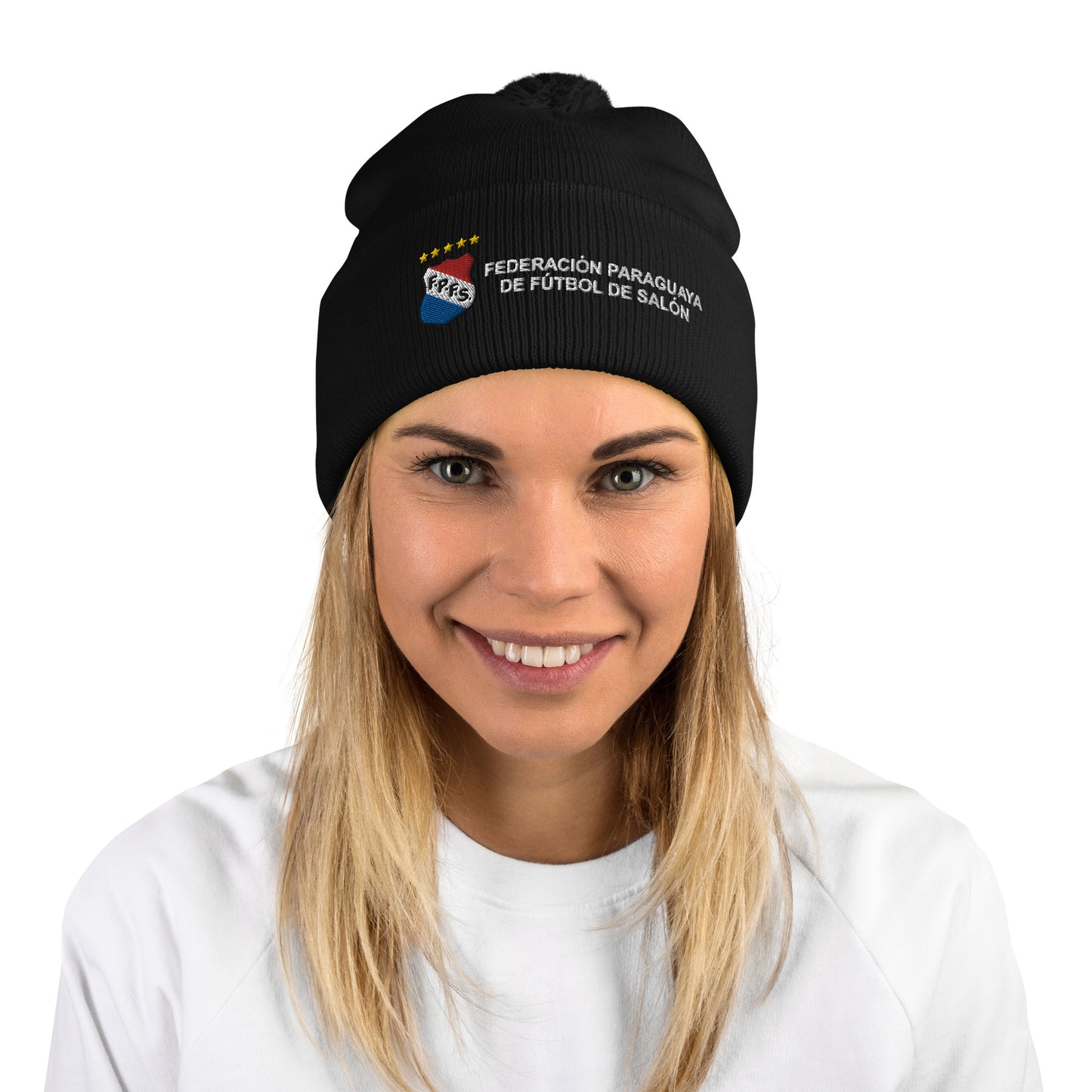 Paraguay Futsal Federation Pom-Pom Beanie