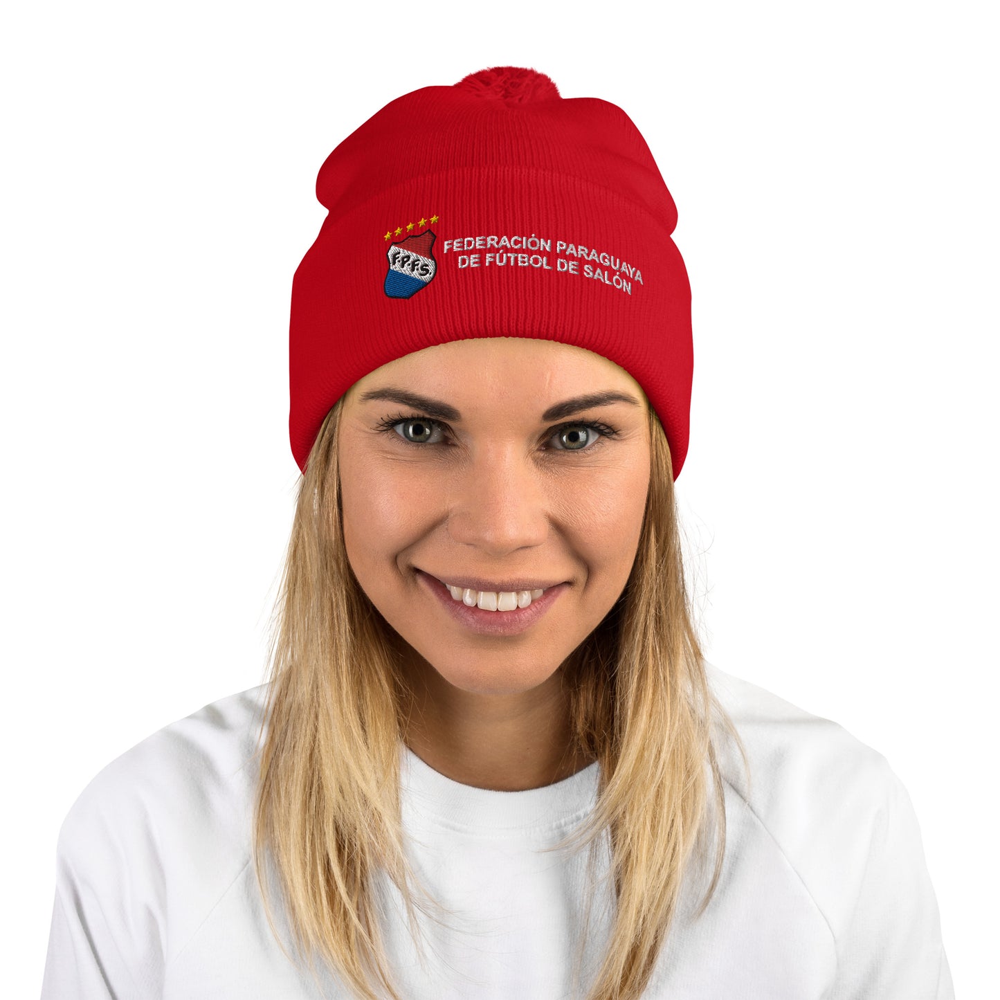 Paraguay Futsal Federation Pom-Pom Beanie