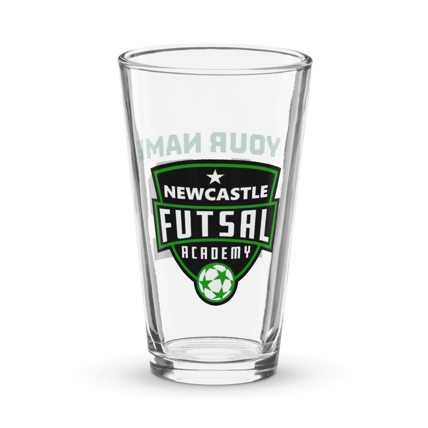 Newcastle Futsal Academy Personalised Pint Glass