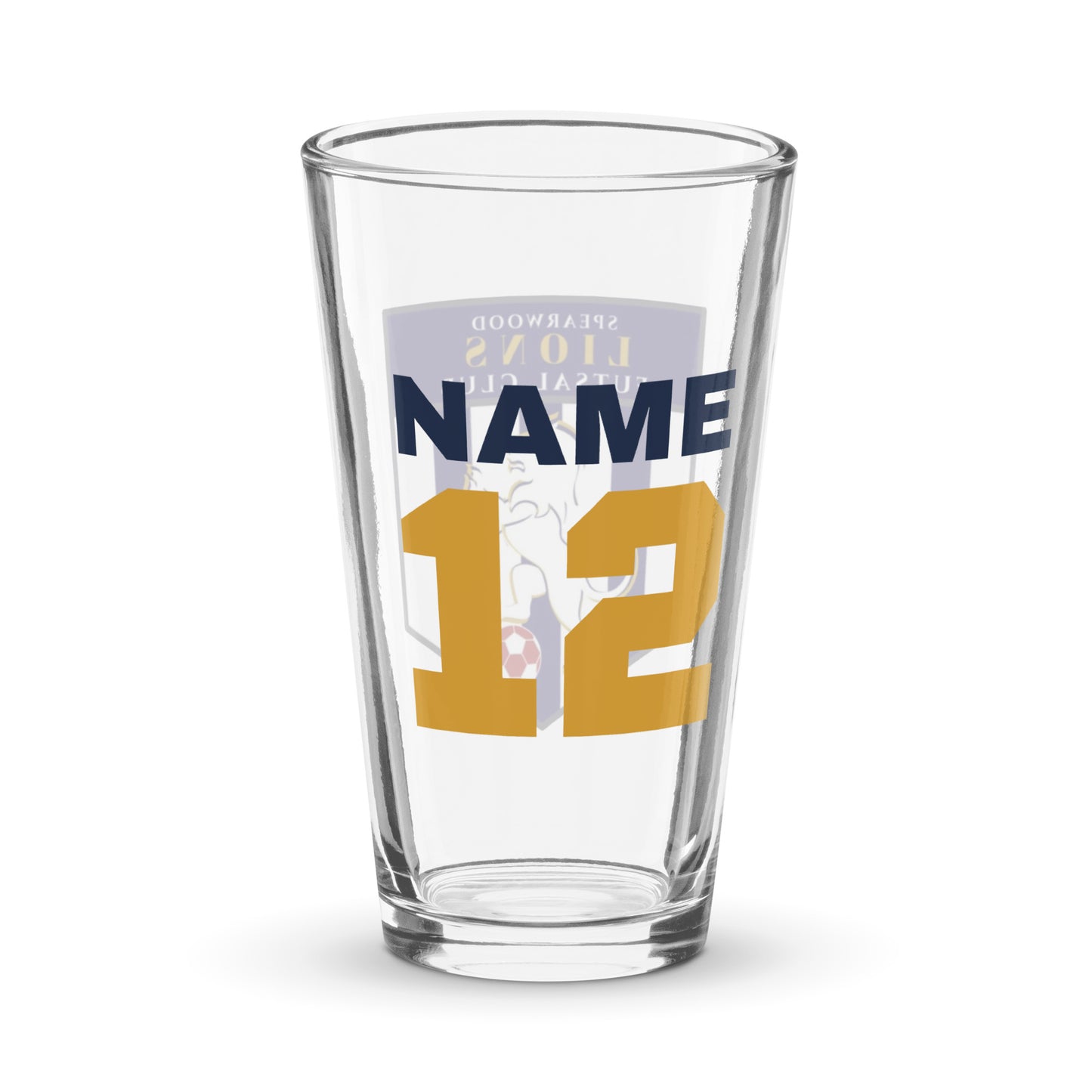 Spearwood Lions Futsal Club Personalised Pint Glass