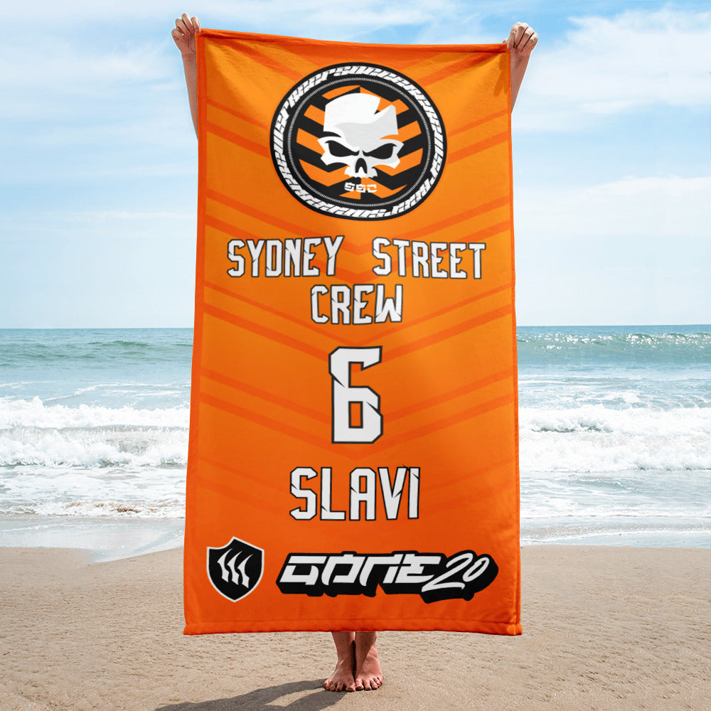 Sydney Street Crew Personalised Players Towel Gen 2 Orange