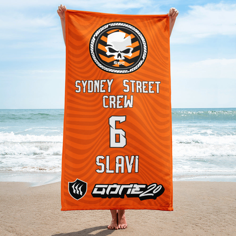 Sydney Street Crew Personalised Players Towel Gen 3 Orange