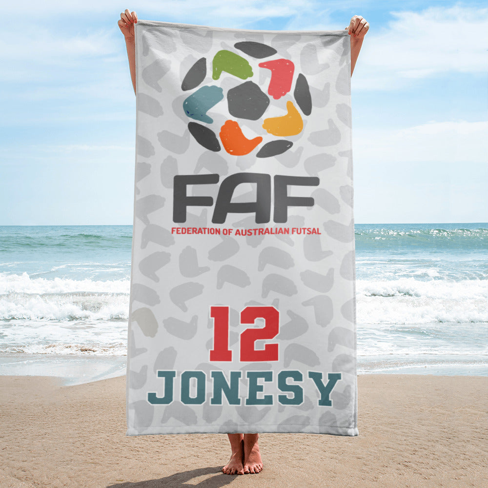 Federation of Australian Futsal Personalised Towel Design 2