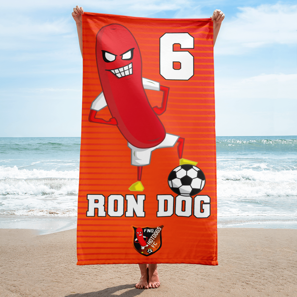 Hot Dogs Futsal Personalised Towel