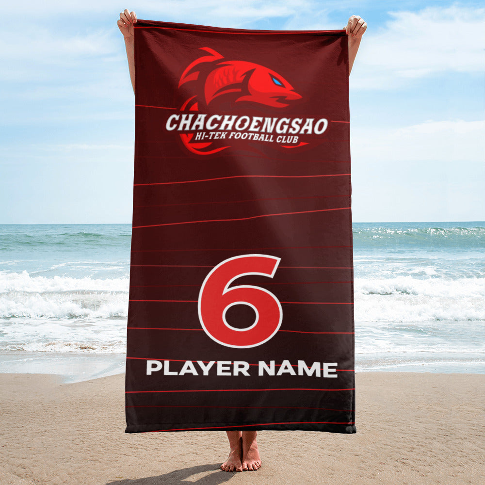 Chachoengsao Hi-Tek FC Personalised Towel - Red