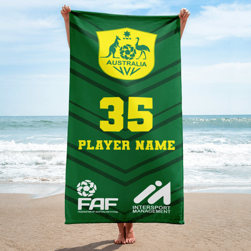 Australian National Futsal Personalised Towel Design 2