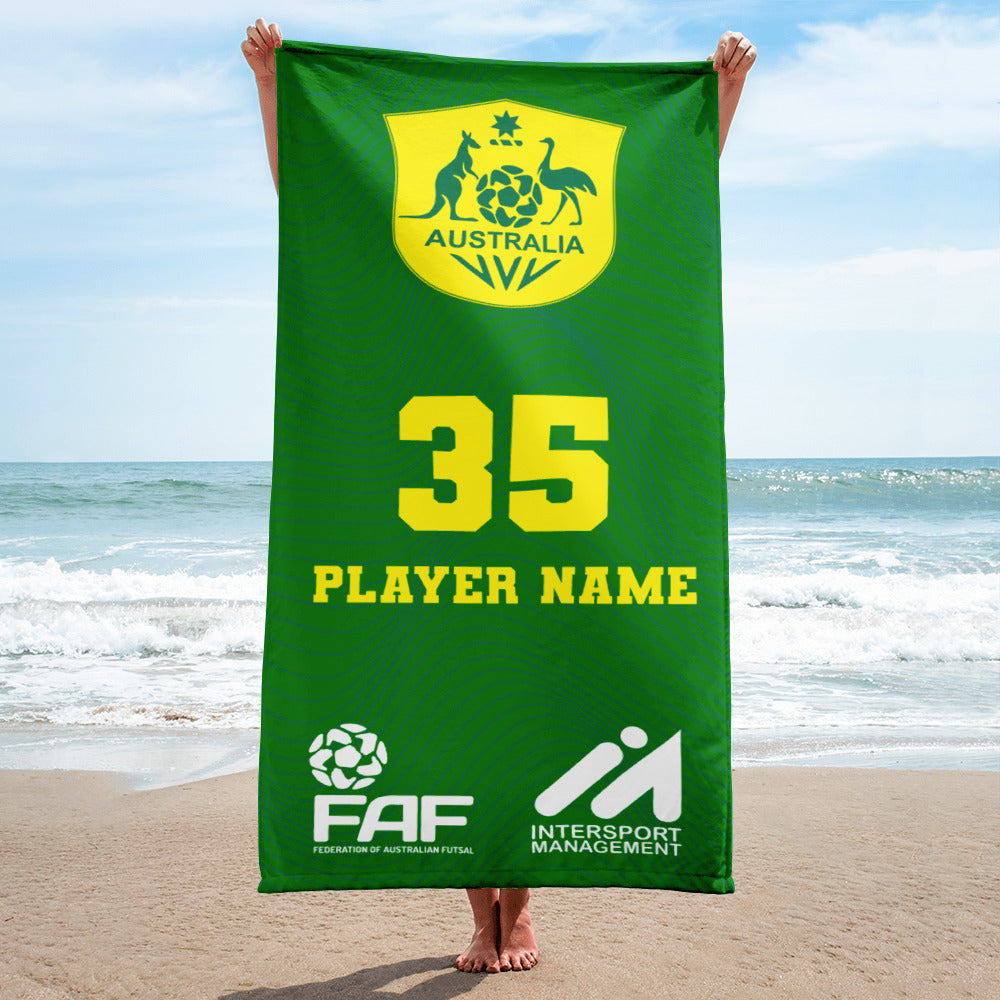 Australian National Futsal Personalised Towel Design 1