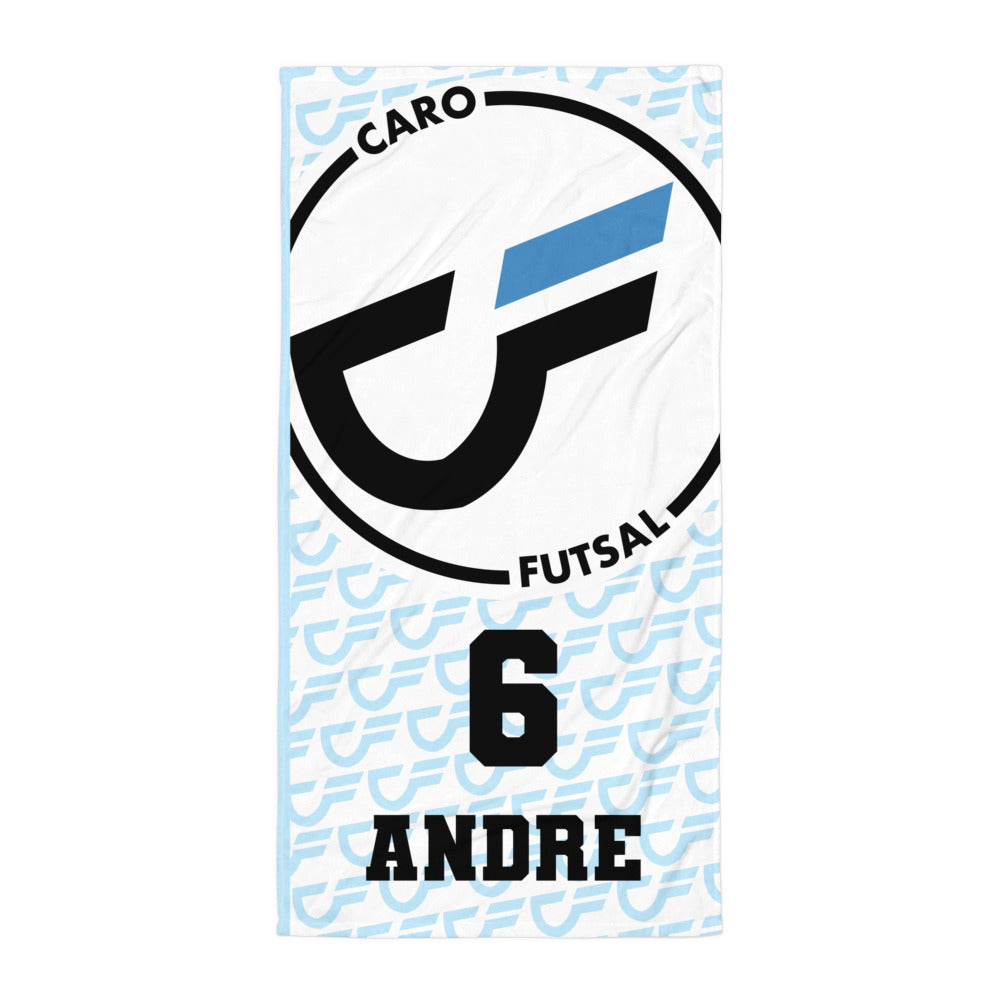 Caro Futsal Personalised Towel (White)