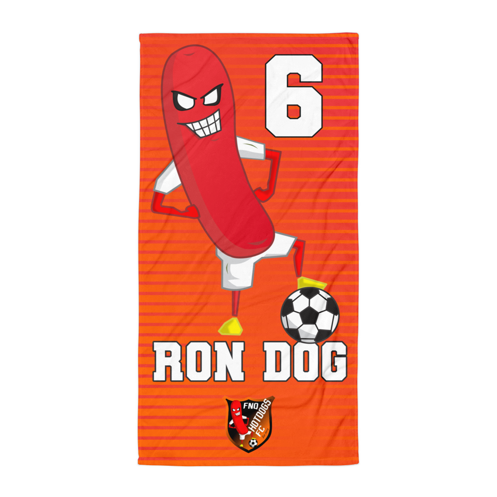 Hot Dogs Futsal Personalised Towel