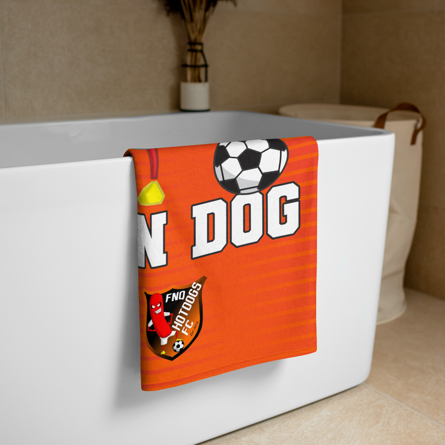 Hot Dogs Futsal Personalised Towel