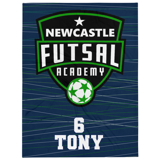 Newcastle Futsal Academy Personalised Throw Blanket