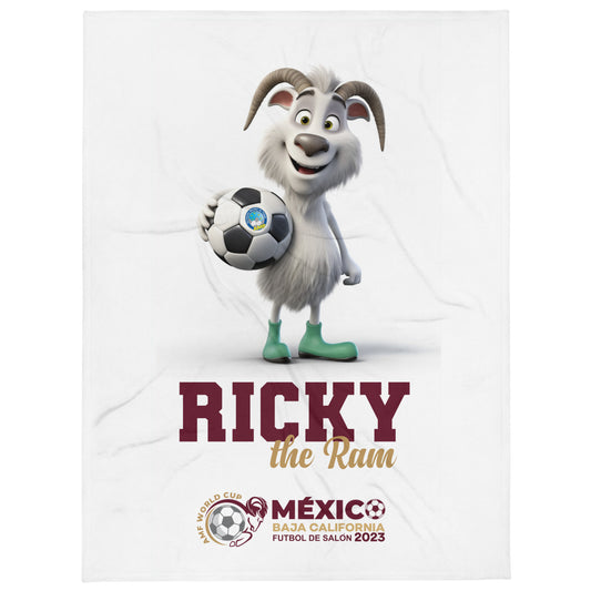 Rick the Ram 2023 World Cup Mascot Throw Blanket