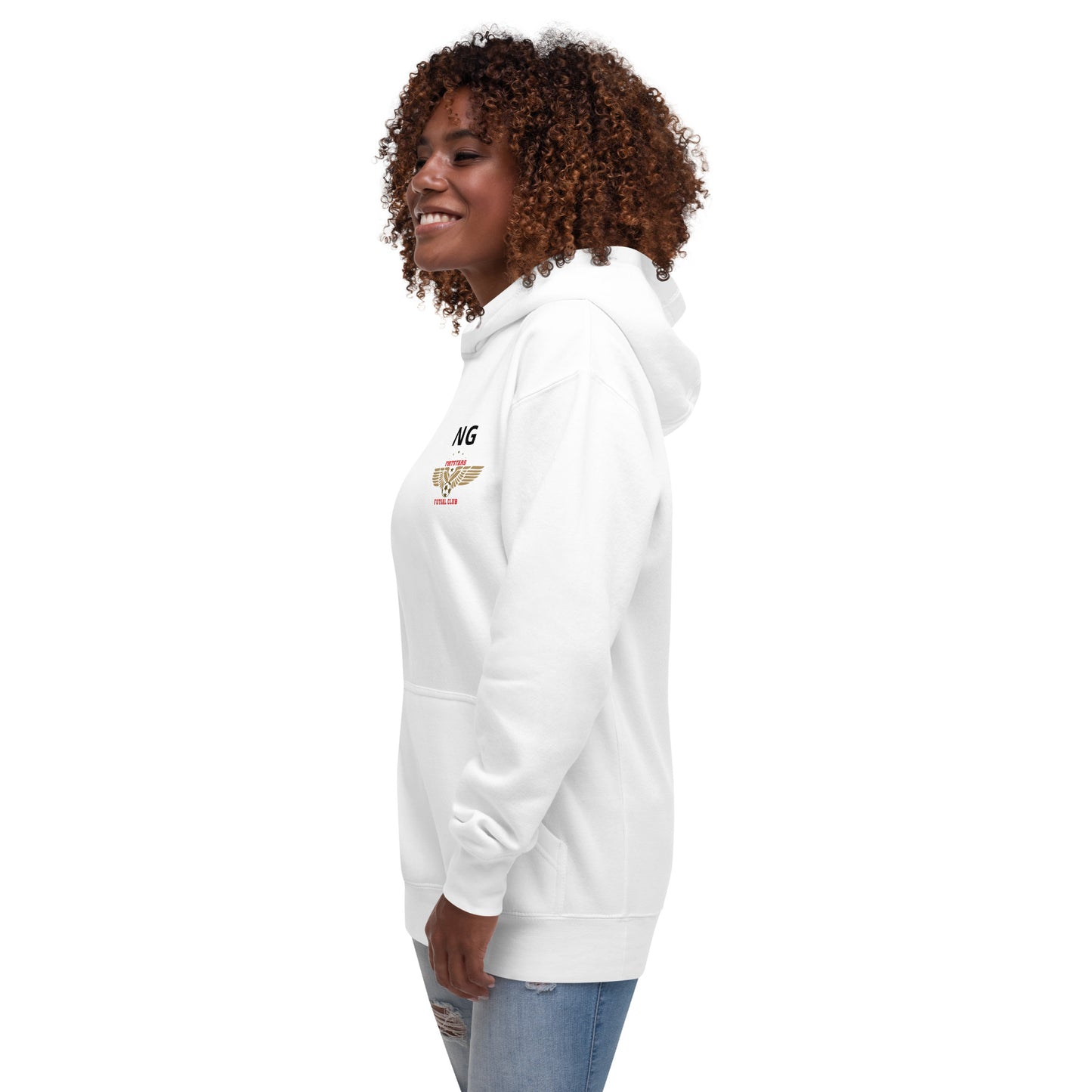 Footstars Futsal Personalised Unisex Hoodie - White (Breast Initials)