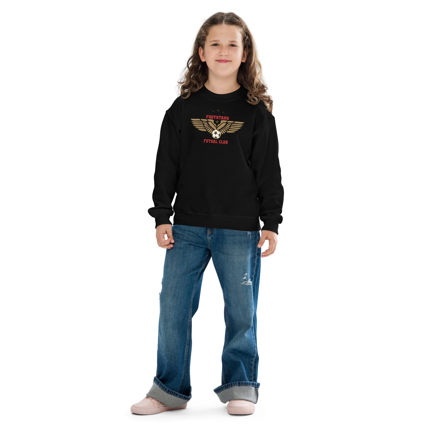 Footstars Futsal Personalised Youth Sweatshirt - Black