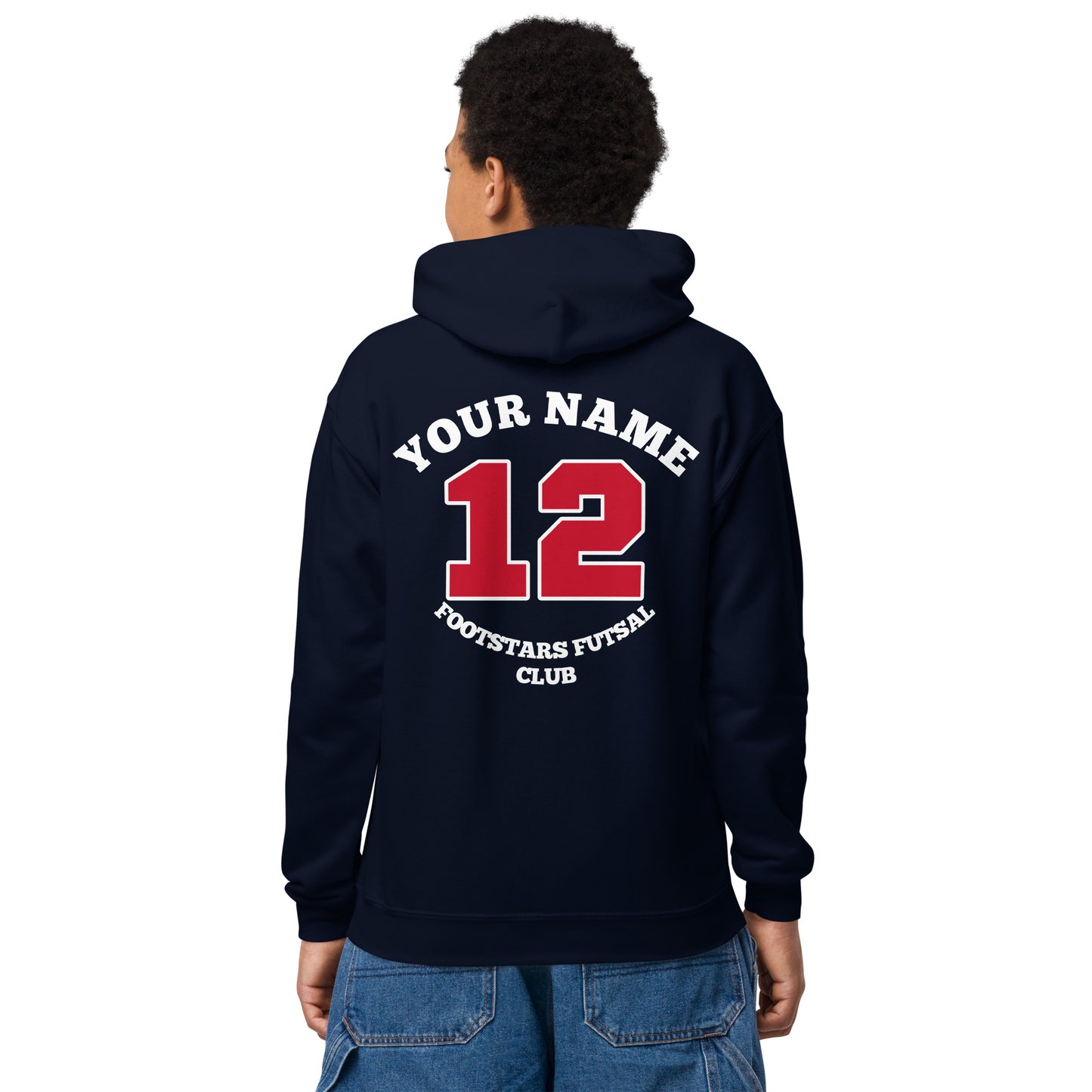 Footstars Futsal Personalised Youth Hoodie - Black