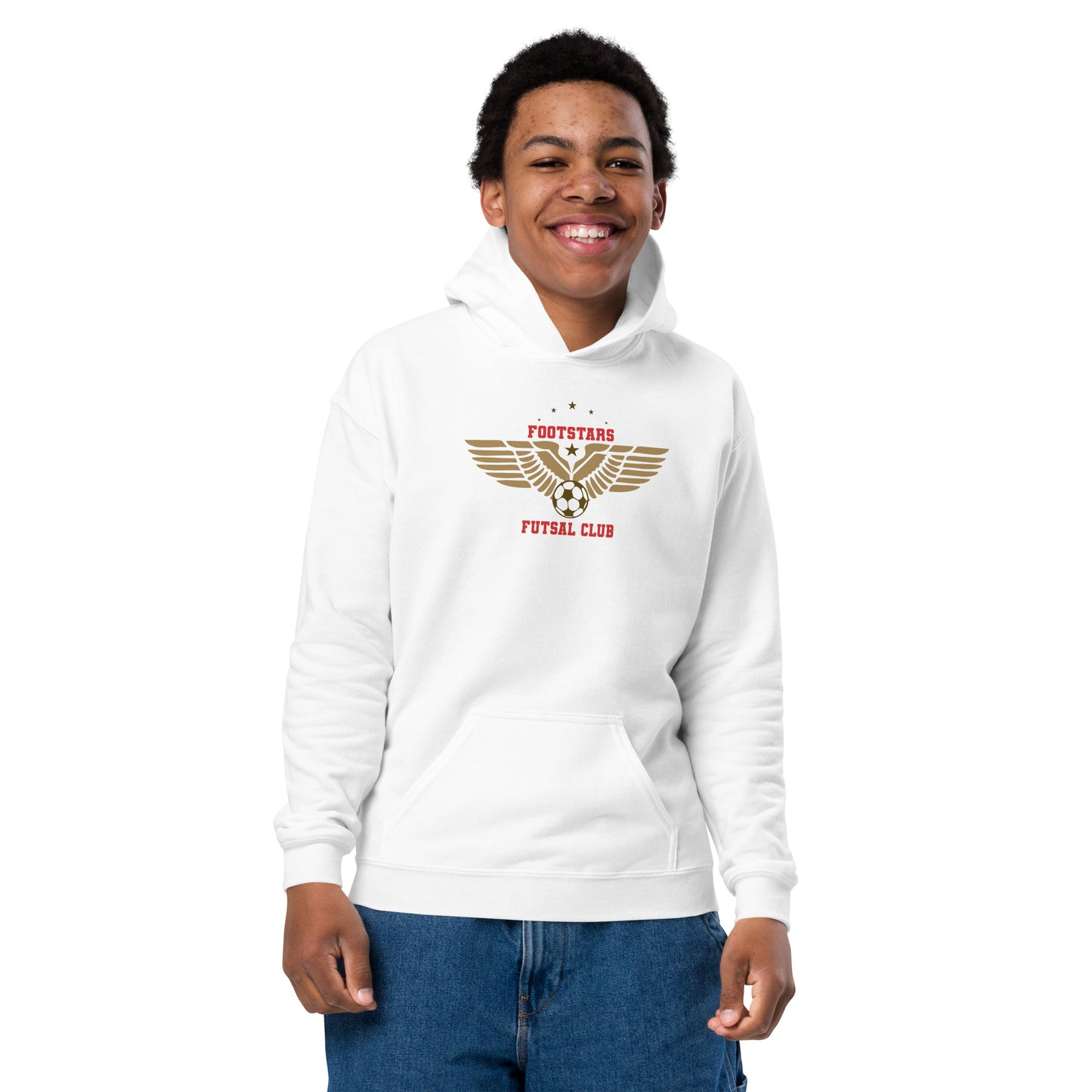 Footstars Futsal Personalised Youth Hoodie - White